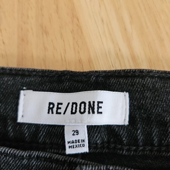RE/DONE Originals 90s High Rise Ankle Crop Jeans - Faded Coal - size 29-NWT - Picture 4 of 10